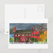 Begrüßung der roten Postkarte (Vorne/Hinten)