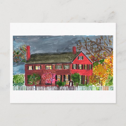 Begrüßung der roten Postkarte (Vorderseite)