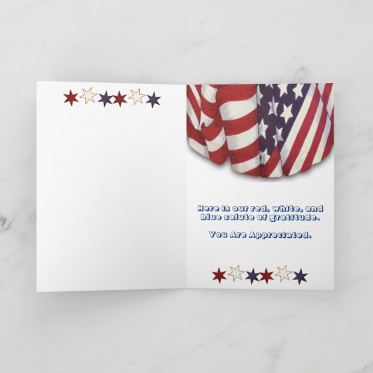 Begrüßung der roten, weißen Blauen Vorlage der Dan (Innenseite)