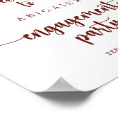 Begrüßung der Rustikal Floral Engagement Party Poster (Ecke)