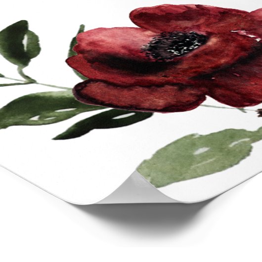 Begrüßung der Rustikal-Sommer-Blumenfreunde Poster (Ecke)