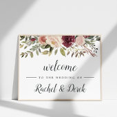 Begrüßung der rustikalen Blütenhochzeit Poster