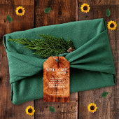 Begrüßung der Rustikalen Holzbaum-Slice Monogram Geschenkanhänger