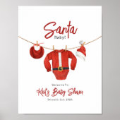 Begrüßung der Santa Baby Dusche Poster (Vorne)