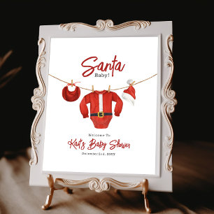 Begrüßung der Santa Baby Dusche Poster