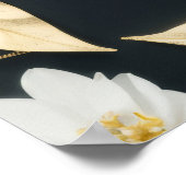 Begrüßung der Schwarz-weißen Goldblumenzeremonie Poster (Ecke)