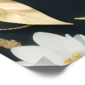 Begrüßung der Schwarz-weißen Goldblumenzeremonie Poster (Ecke)