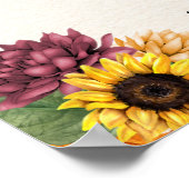 Begrüßung der Sonnenblumen im Herbst Begrüßungszei Poster (Ecke)