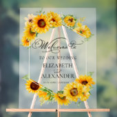 Begrüßung der Sonnenblumengeometrie Acrylschild (Neutral)