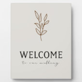 Begrüßung der Tabletop Plaque mit Easel Fotoplatte (Vorderseite)