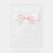 Begrüßung der Taufe Acrylschild (Vorderseite)