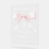 Begrüßung der Taufe Acrylschild (Winkel)