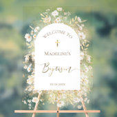 Begrüßung der Taufe Acrylschild (Neutral)