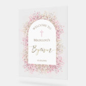 Begrüßung der Taufe Acrylschild (Winkel)