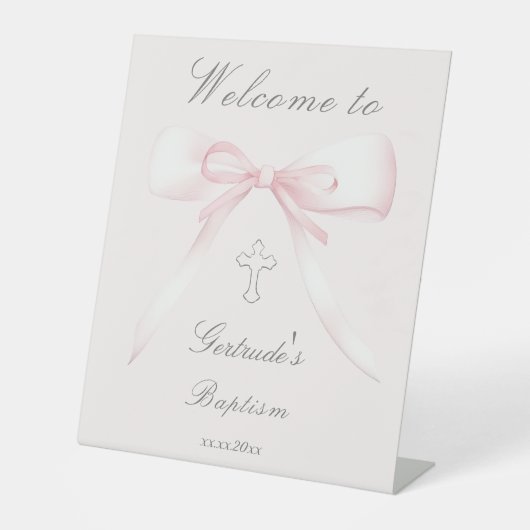 Begrüßung der Taufe Sockelschild (Vorderseite)