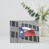 Begrüßung der texas-Flagge Postkarte (Stehend Vorderseite)