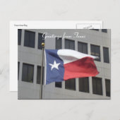 Begrüßung der texas-Flagge Postkarte (Vorne/Hinten)