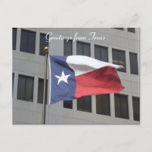 Begrüßung der texas-Flagge Postkarte