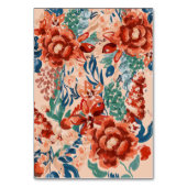 Begrüßung der Tischnummern | Boho Terracotta Flora (Rückseite)