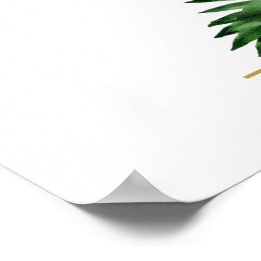 Begrüßung der Tropengrün-Foliage Poster (Ecke)