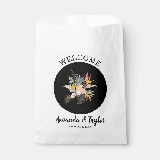 Begrüßung der tropischen Flora Geschenktütchen (Vorderseite)