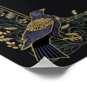 Begrüßung der verzauberten Gothic Raven Green Wedd Poster (Ecke)