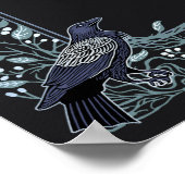 Begrüßung der verzauberten gotischen Raven-Blumenh Poster (Ecke)