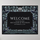 Begrüßung der verzauberten gotischen Raven-Blumenh Poster (Vorne)