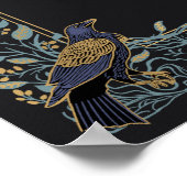 Begrüßung der verzauberten gotischen Raven-Blumenh Poster (Ecke)