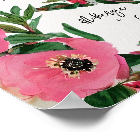 Begrüßung der Wasserfarbe Poster (Ecke)