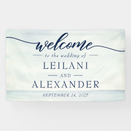 Begrüßung der Wasserfarbenhochzeit im Nautischen M Banner