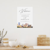 Begrüßung der Watercolor Pittsburgh Engagement Par Poster (Küche)