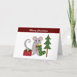 Begrüßung der Weihnachtsmäuse Feiertagskarte