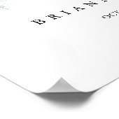 Begrüßung der weißen Blütenhochzeit im tropischen  Poster (Ecke)