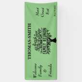 Begrüßung der Wiedersehen "Family Tree" - Farbbann Banner (Vertikal)