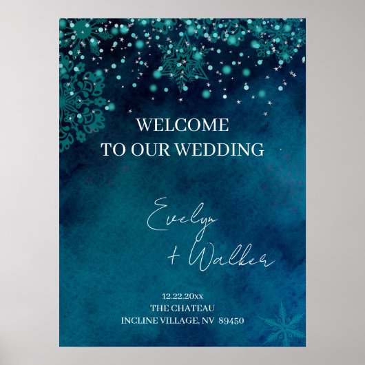 Begrüßung der Winternachtsfeier Poster (Vorne)