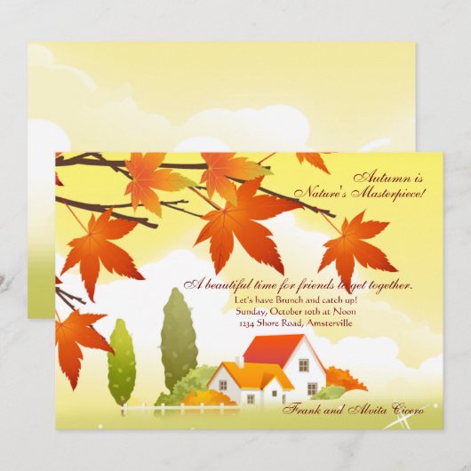 Begrüßung der Zuhause Fall-Einladung Einladung (Vorne/Hinten)