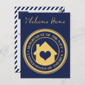 Begrüßung der Zuhause von der Marine Postkarte (Vorne/Hinten)