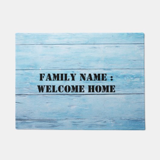 Begrüßung der Zuhause vor der Haustür Fußmatte (Vorderseite)