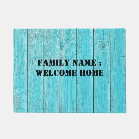 Begrüßung der Zuhause vor der Haustür Fußmatte (Vorderseite)