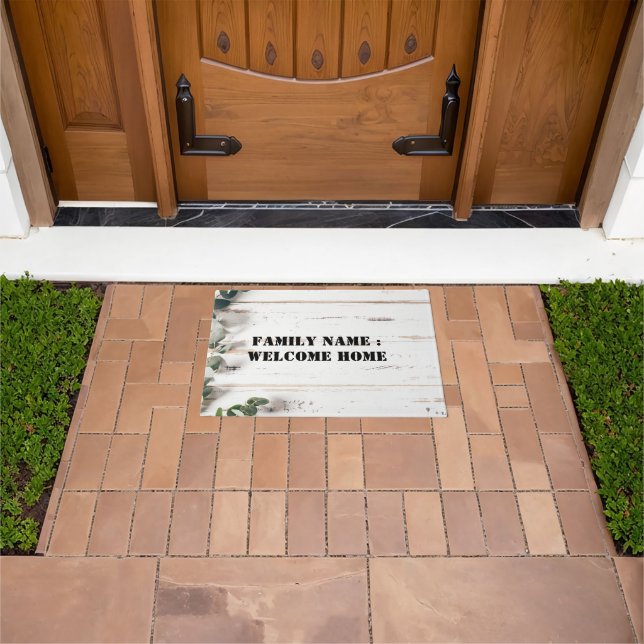 Begrüßung der Zuhause vor der Haustür Fußmatte (Außenbereich)