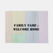 Begrüßung der Zuhause vor der Haustür Fußmatte (Vorderseite)