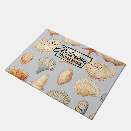 Begrüßung der Zuhause vor der Haustür Fußmatte (Schrägansicht)