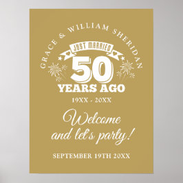 Begrüßung des 50. Geburtstags der Hochzeit Poster