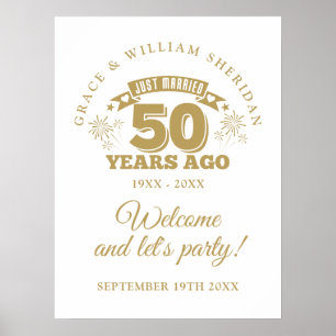 Begrüßung des 50. Geburtstags der Hochzeit Poster