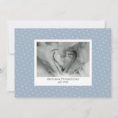 Begrüßung des Baby Foto Collage Blue Geburtserklär Ankündigung (Rückseite)