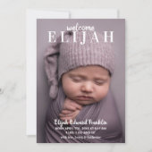 Begrüßung des Baby Foto Collage Geburtsankündigung Ankündigung (Vorderseite)