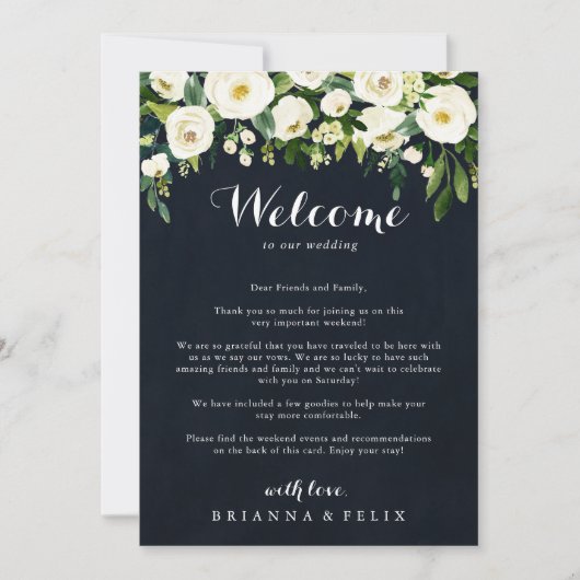 Begrüßung des Begrüßungsschreibens von Green White (Vorderseite)