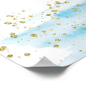 Begrüßung des Blauen und Rosa-Geschlechts Poster (Ecke)