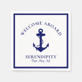 Begrüßung des Bootes Serviette (Vorderseite)